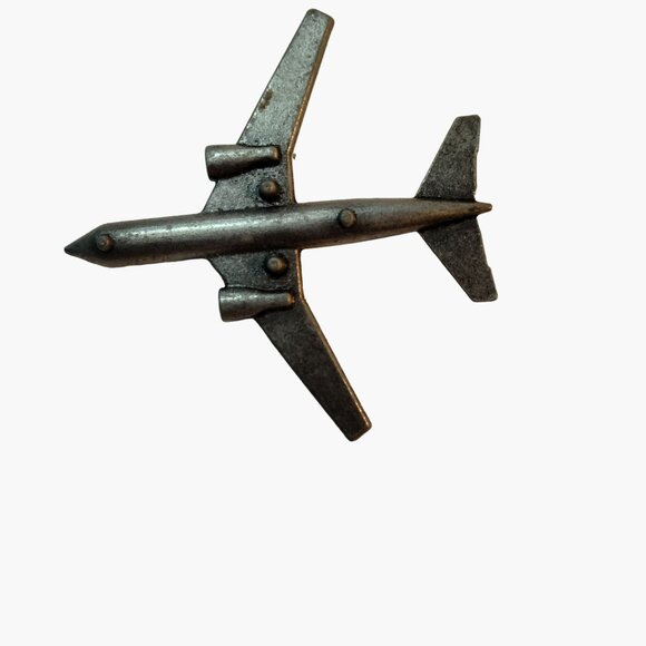 Monopoly Jet Plane Replacement Piece Here Now Vintage Metal Airplane Figurine - Picture 4 of 6